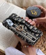 قاب موبایل آیفون دیور پارچه ای شیب دار سوزن دوزی - Image 3