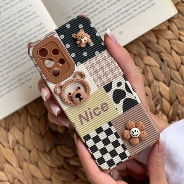 قاب موبایل سامسونگ خرس کله پوک فریم برجسته محافظ لنزدار