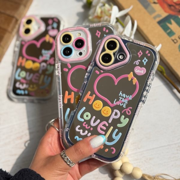 قاب هپی لاولی آینه ای آیفون و اندروید (کدC1972)