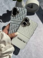 قاب White Christian Dior دور لنز نگین آیفون (کدC2076) - Image 2