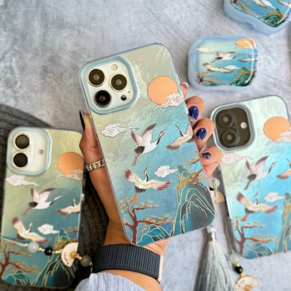 قاب رقص دُرنا همراه با آویز آیفون ، سامسونگ ، شیائومی (کدC2033)