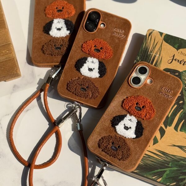 قاب Cute Puppy پشمی با آویز (کدC1952)