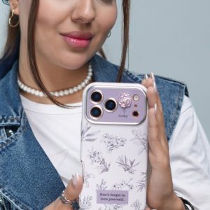 قاب موبایل آیفون گل خودتو دوست داشته باش با بندست