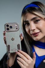 قاب موبایل آیفون چهارخونه سبز این نیز بگذرد + بندست