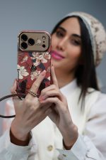 قاب موبایل آیفون فلورنس رز + بندست چرمی - Image 3