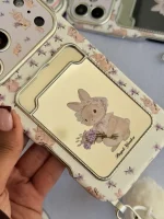 قاب خرگوش 🐇 جاکارتی آینه ای با آویز (کدC2311) - تصویر 2